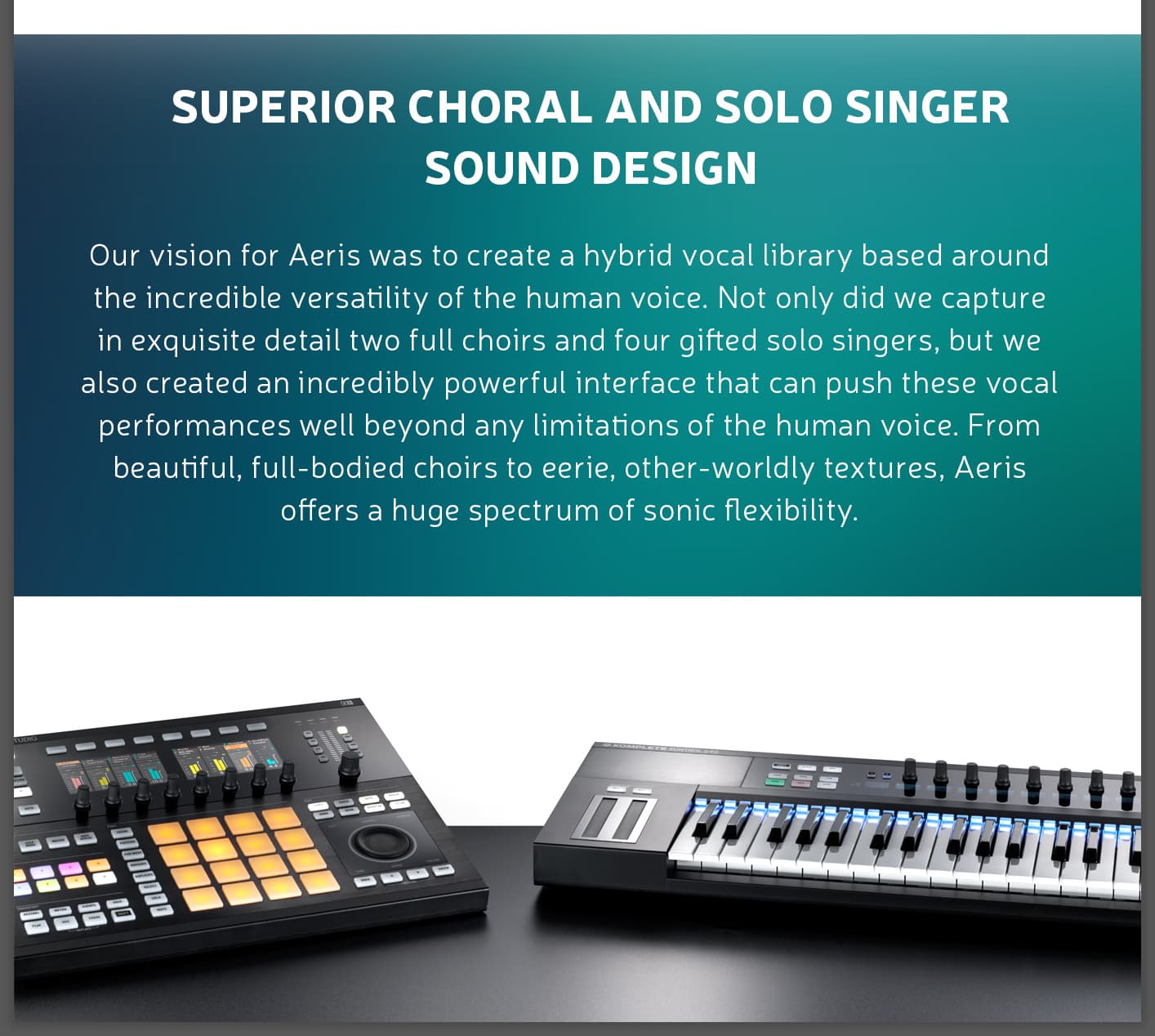 Aeris has Superior Choral and Solo Singer Sound Design!