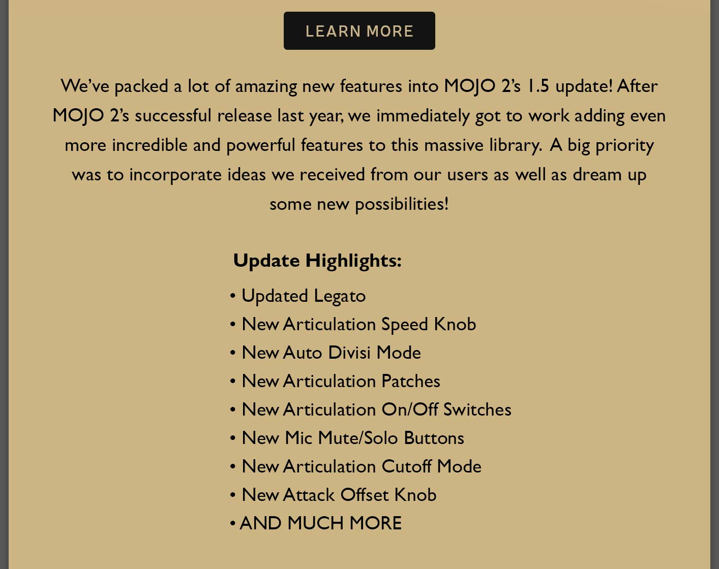 Learn more about all the new features!